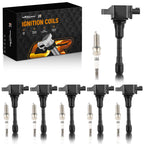 Set of 6 Ignition Coils & Spark Plugs for Infiniti EX35 FX35 G25 G35 M35 (2008–2013)