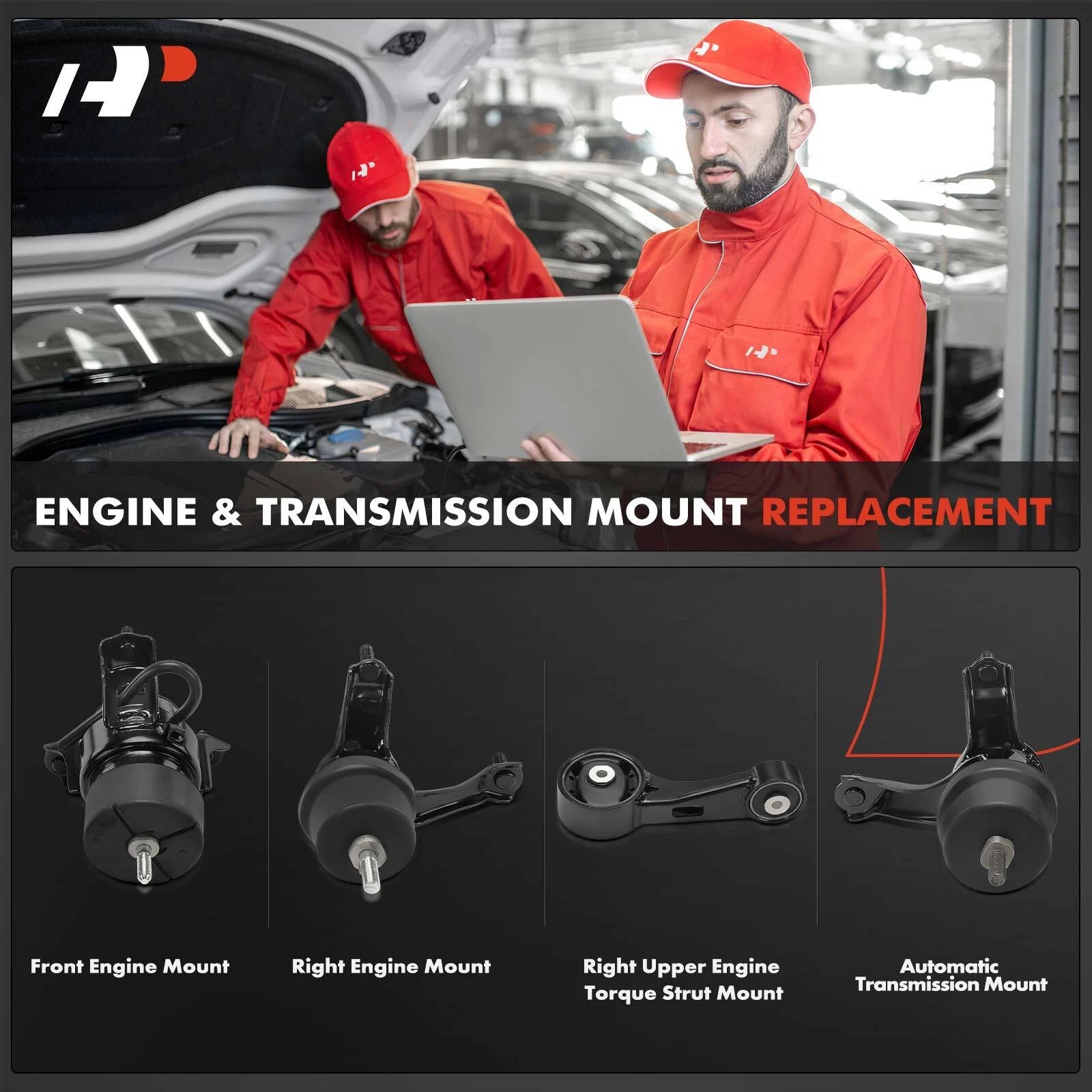 Engine Motor & Torque Strut & Auto Trans Mount for Toyota V6 3.5L (2007-2019)
