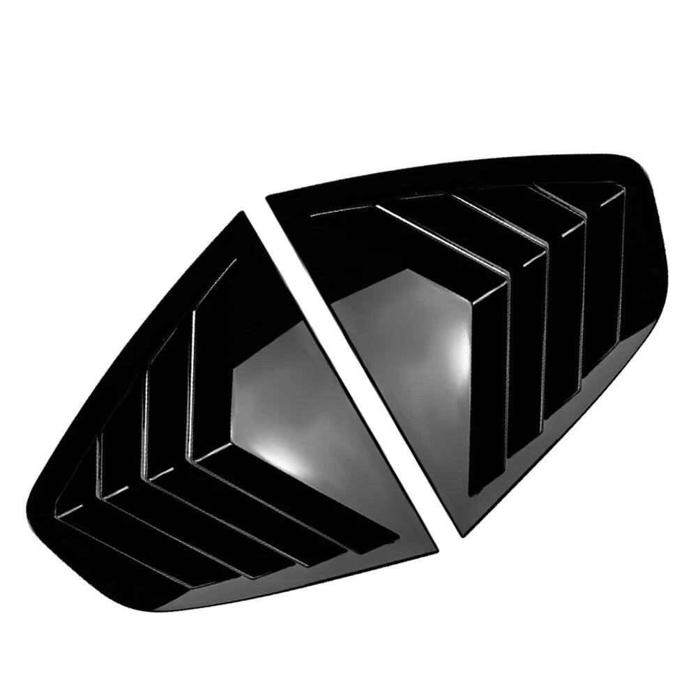 Glossy Black Rear Window Louver Shutter Cover Trim for Alfa Romeo Giulia (2015–2024)