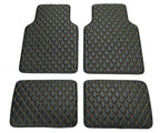 4 x Universal Black PU Leather Car Floor Mats Waterproof for All Models