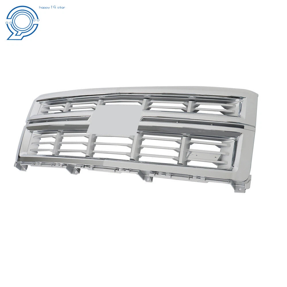 Chrome Front Bumper Upper Grille for Chevrolet Silverado 1500 (2014-2015)