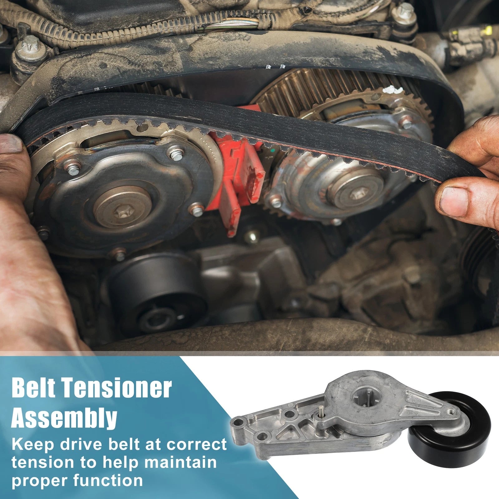 Belt Tensioner Pulley Assembly 06B903133 for Audi A4 Quattro (2002–2009)