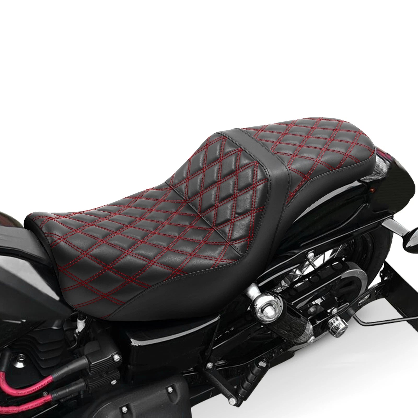 Driver Passenger Seat for Harley Dyna Street Fat Bob Low Rider Wide Glide (2006–2017)