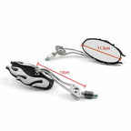 Universal Rearview Mirrors for Motorcycle (8mm, 10mm) - White T9