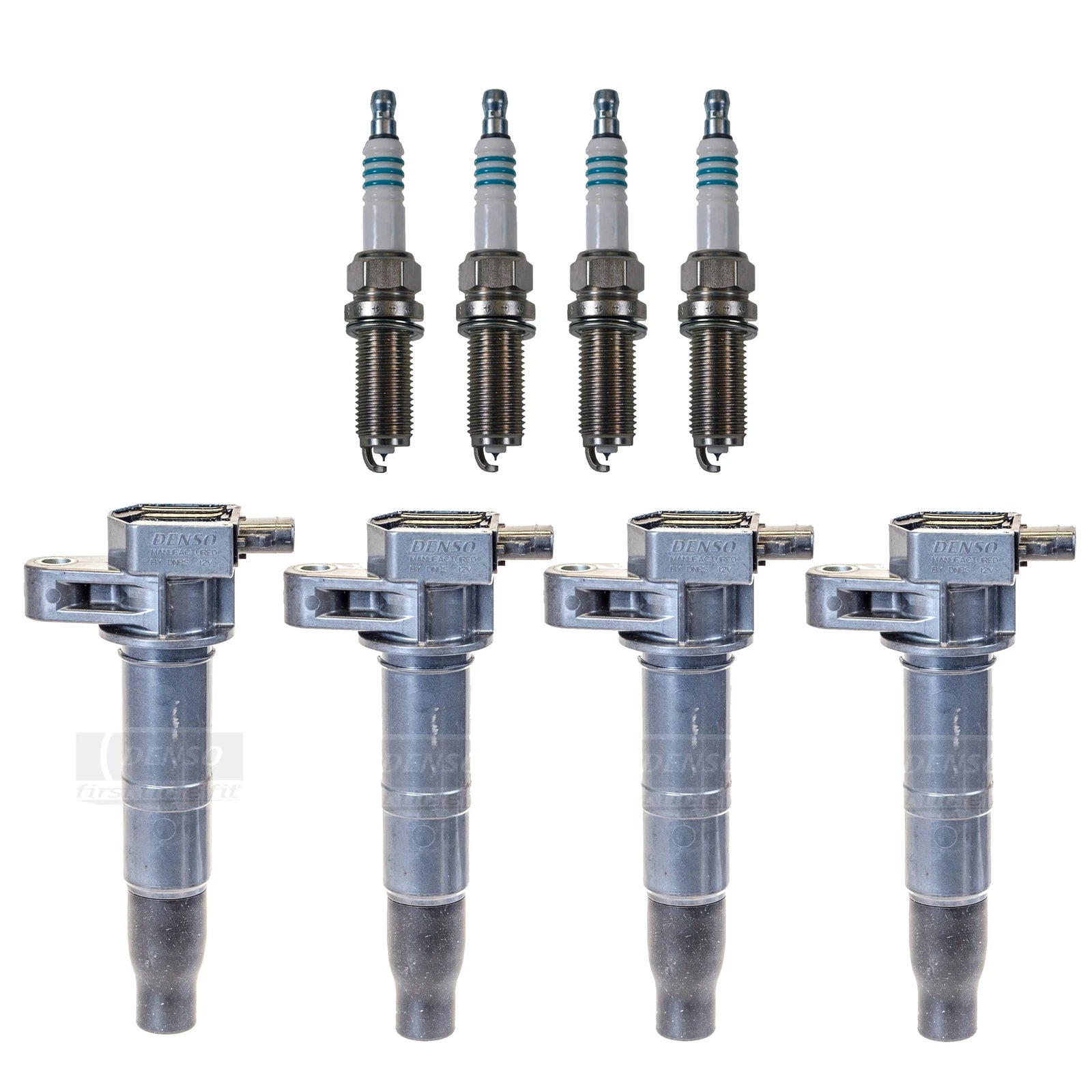 Set of 4 Ignition Coils & Iridium Spark Plugs for Hyundai Kia 2.4 L4