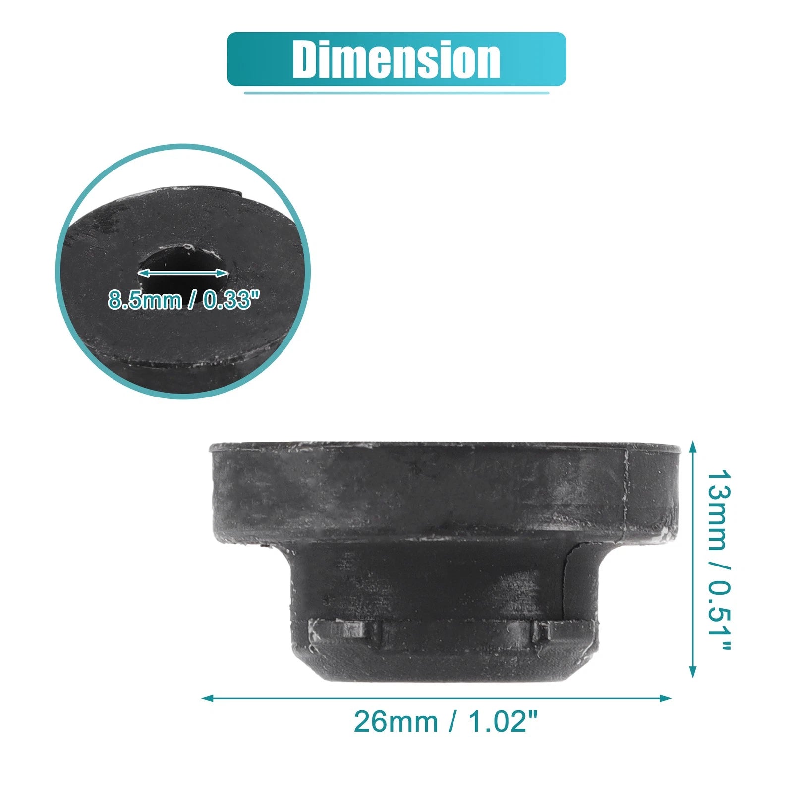 2X Upper Radiator Mount Insulator No. 2150610V00 for Nissan 240SX (1989–1998)
