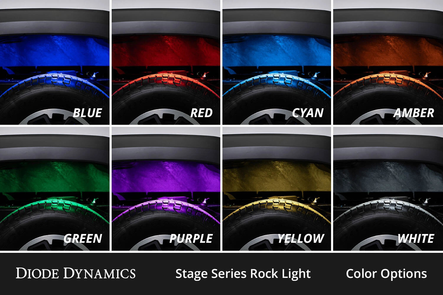 RGBW Rock Light Installer Kit 4-pack for Jeep Wrangler JK (2007–2018)