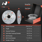 Drilled Rotors & Brake Pads & Wheel Hub Bearings for Nissan