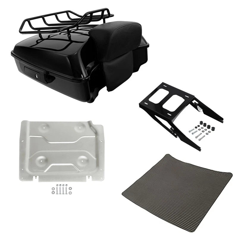 Chopped Trunk Backrest Pad Rack Mount Plate for Harley Sport Glide (2018–2021)