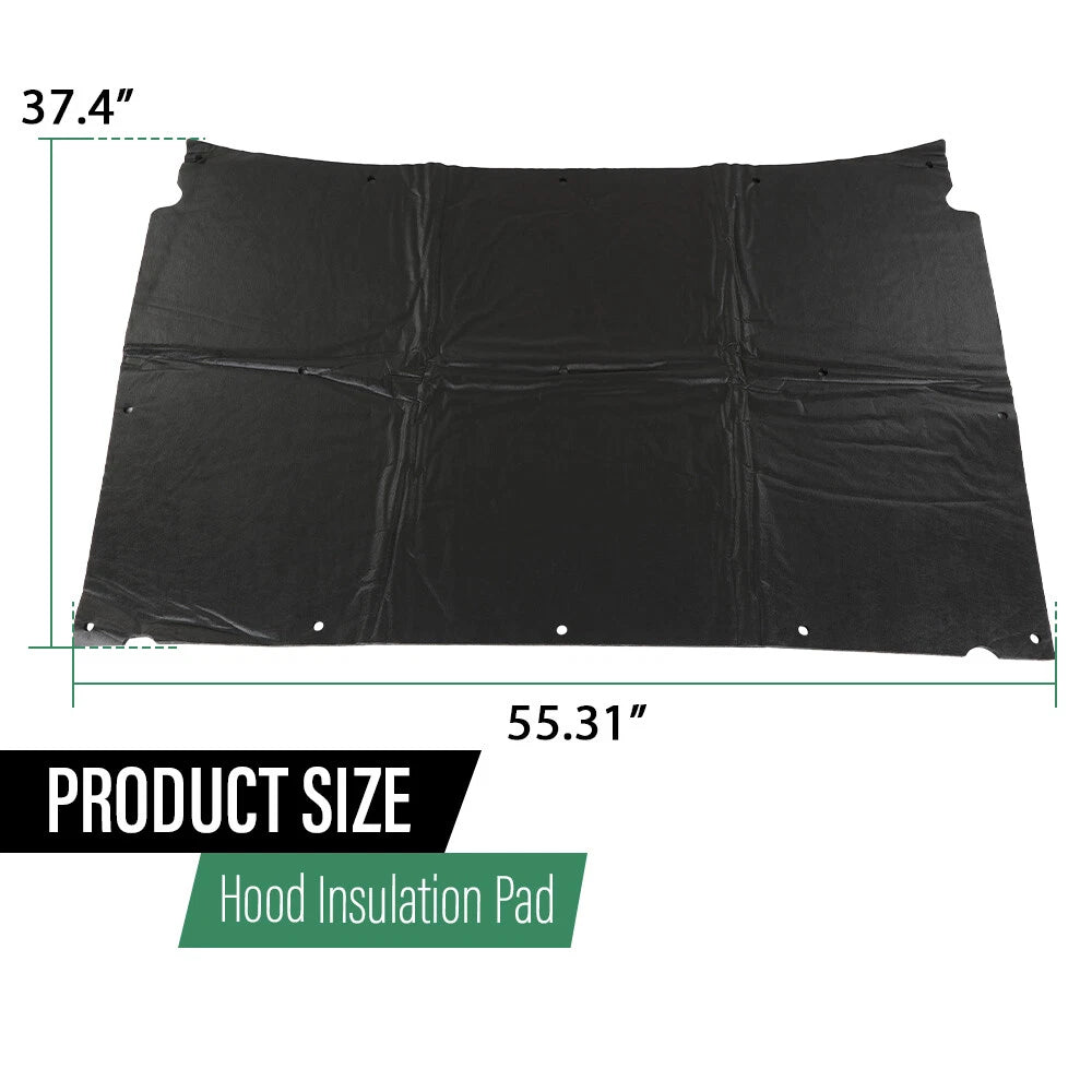 Hood Insulation Pad for Caprice Impala (1991–1996) Black Fiberglass