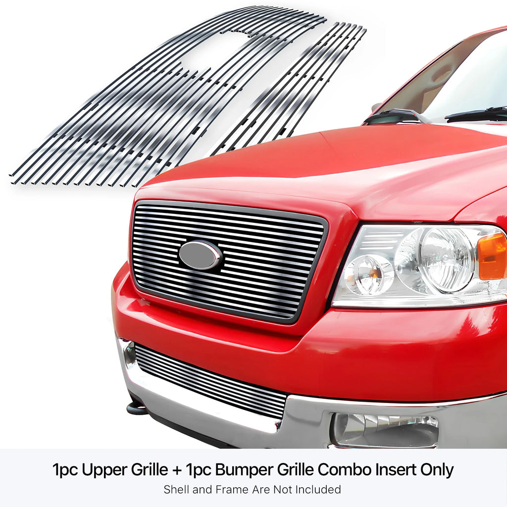 Stainless Chrome Billet Grille for Ford F-150 (2004-2005) Honeycomb Style