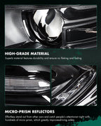 Left Driver Side Headlight Assembly for Dodge Charger (2015–2023) Black