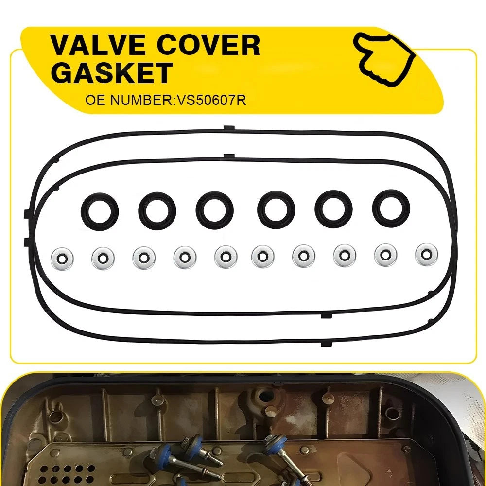 Set of 2 Engine Valve Cover Gaskets for Acura MDX RL TL Honda Accord (2001–2013)