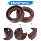 2X Oil Seal Rotary Shaft Seal for Various Models (16x24x7mm) FKM Rubber