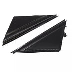 Side Door Mirror Flag Cover Matte Black for Fiat 500 (2012–2019) Pair