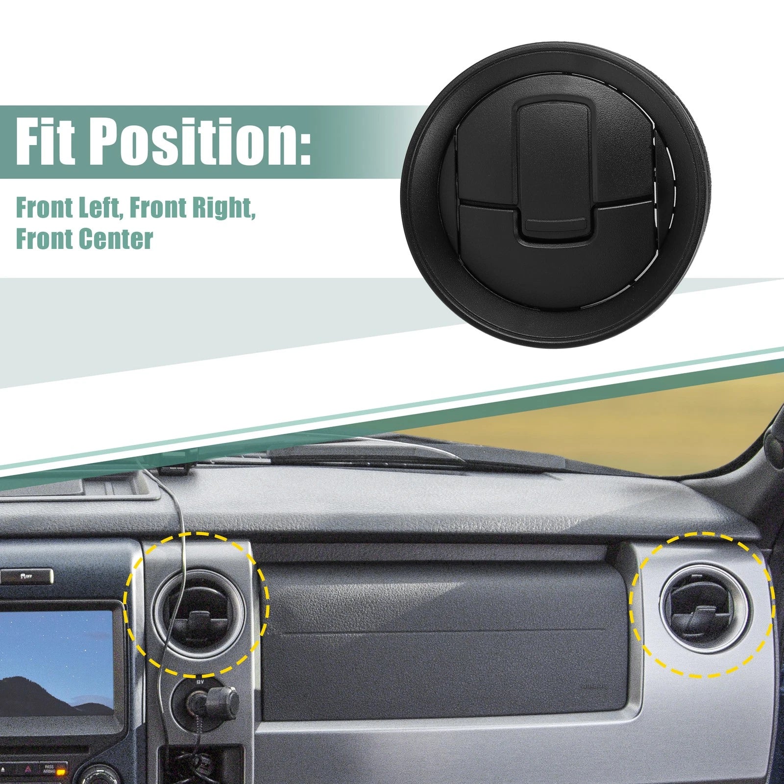 Front Dashboard AC Heater Air Vent 9L3Z19893AA for Ford F-150 (2009–2014)