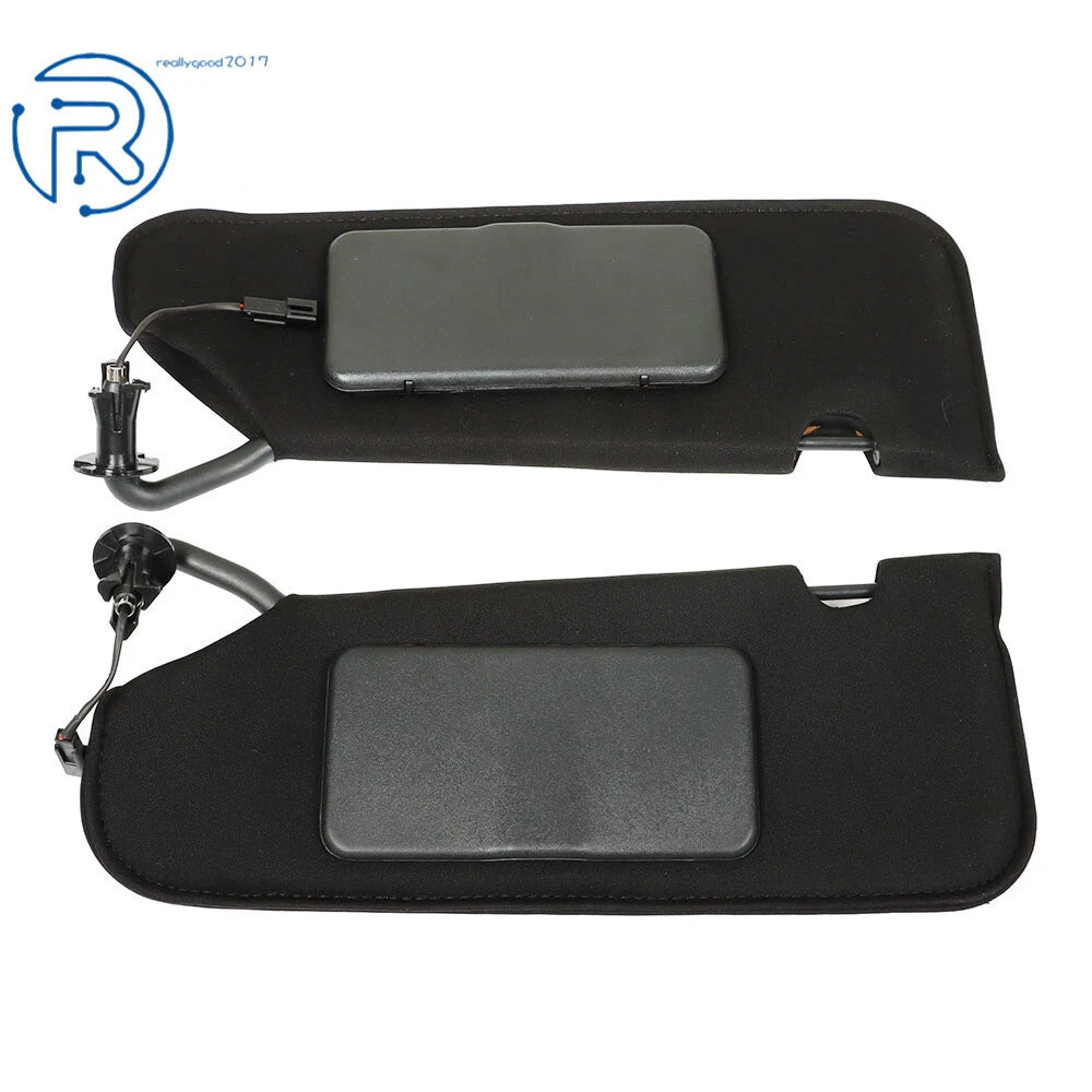 Set of 2 Sun Visors for Chevrolet Corvette (2005–2013) Black Cloth