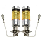 2 x H3 100W 2828SMD LED Car Fog Light Tail Lamps Bulbs Yellow 12-24V