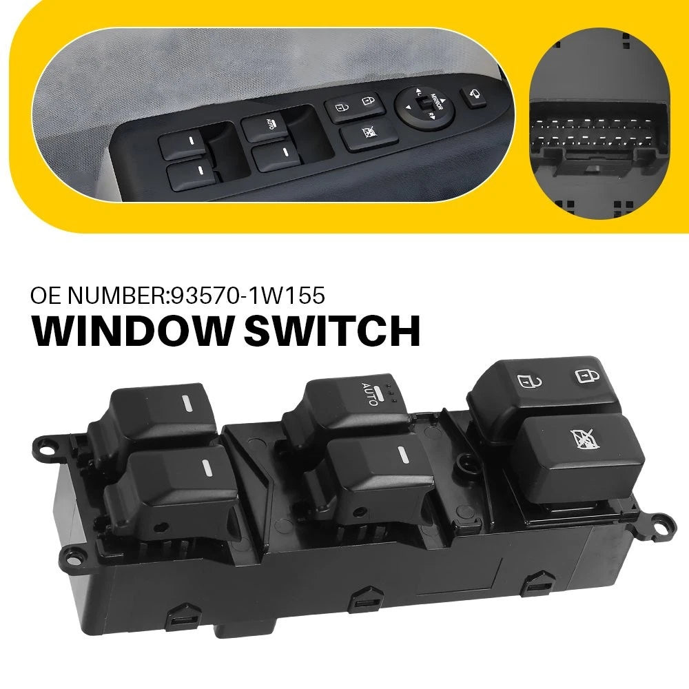 Master Power Window Switch Left for Kia Rio (2012–2015) 93570-1W155