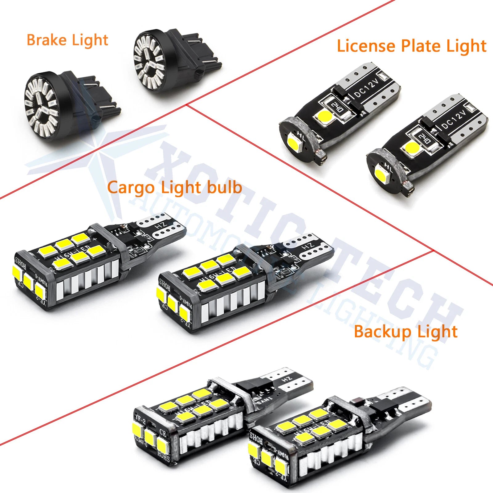 LED License Strobe Reverse Clearance Brake Lights for Ram 1500 2500 3500 (2007-2018)