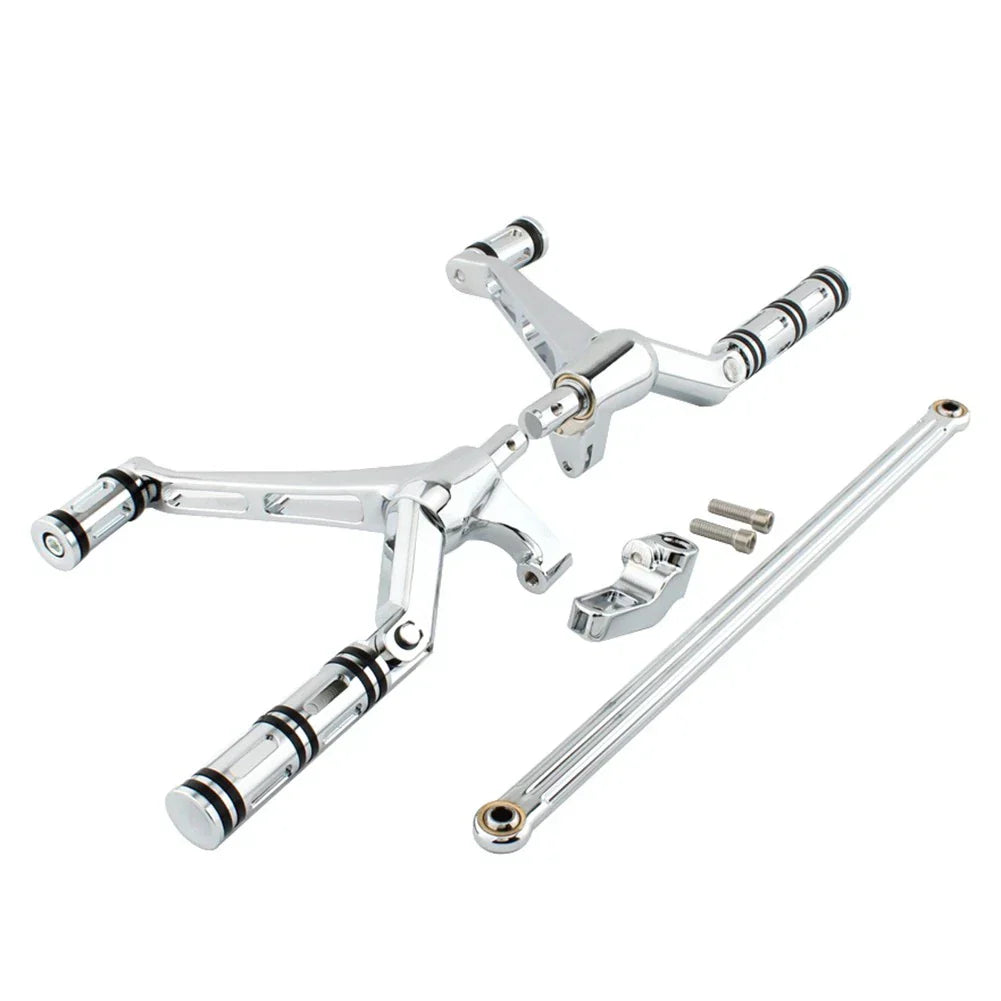 Chrome Aluminum Footrest Pedal Bracket Set for Harley V-Rod Muscle (2002-2017)