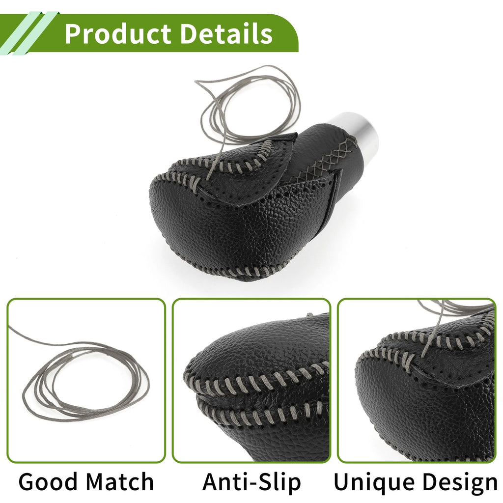 1 Pc Gear Shift Knob Cover for Toyota CH-R (2018–2022) Pebbled Black Grey