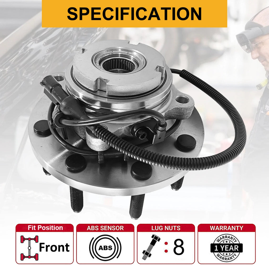 2X Front Wheel Bearings Hubs 515020 for Ford F-350 Super Duty (1999–2004)