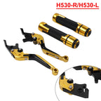 Set of 2 Gold Extendable Brake Clutch Levers for Yamaha TMAX 500/560 (2017–2023)