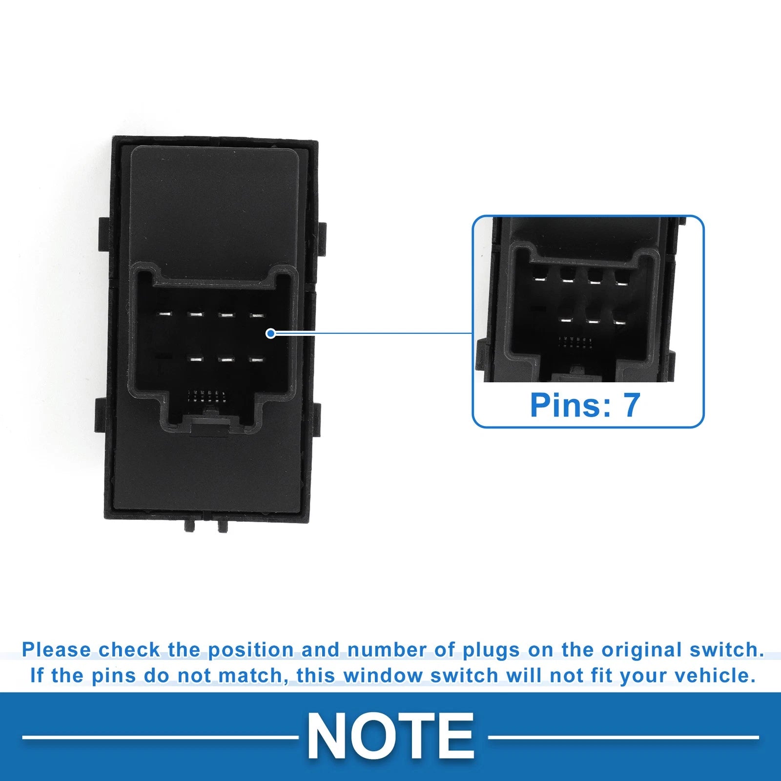 Rear Side Power Window Switch for Chevrolet Cruze Equinox Volt (2011–2015) No.13305368