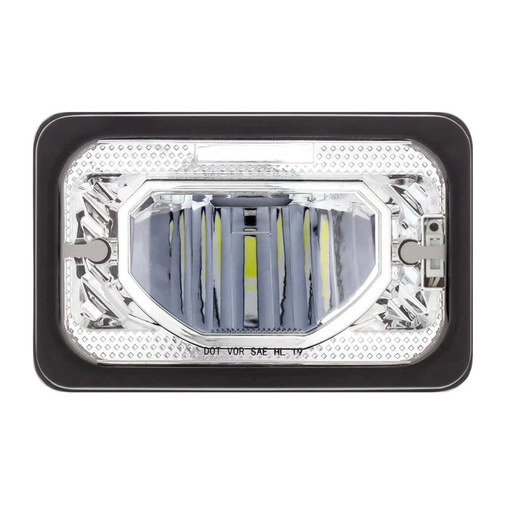 Heated LED Headlights Pair for UltraLit 4x6 Glass Lens (Universal)