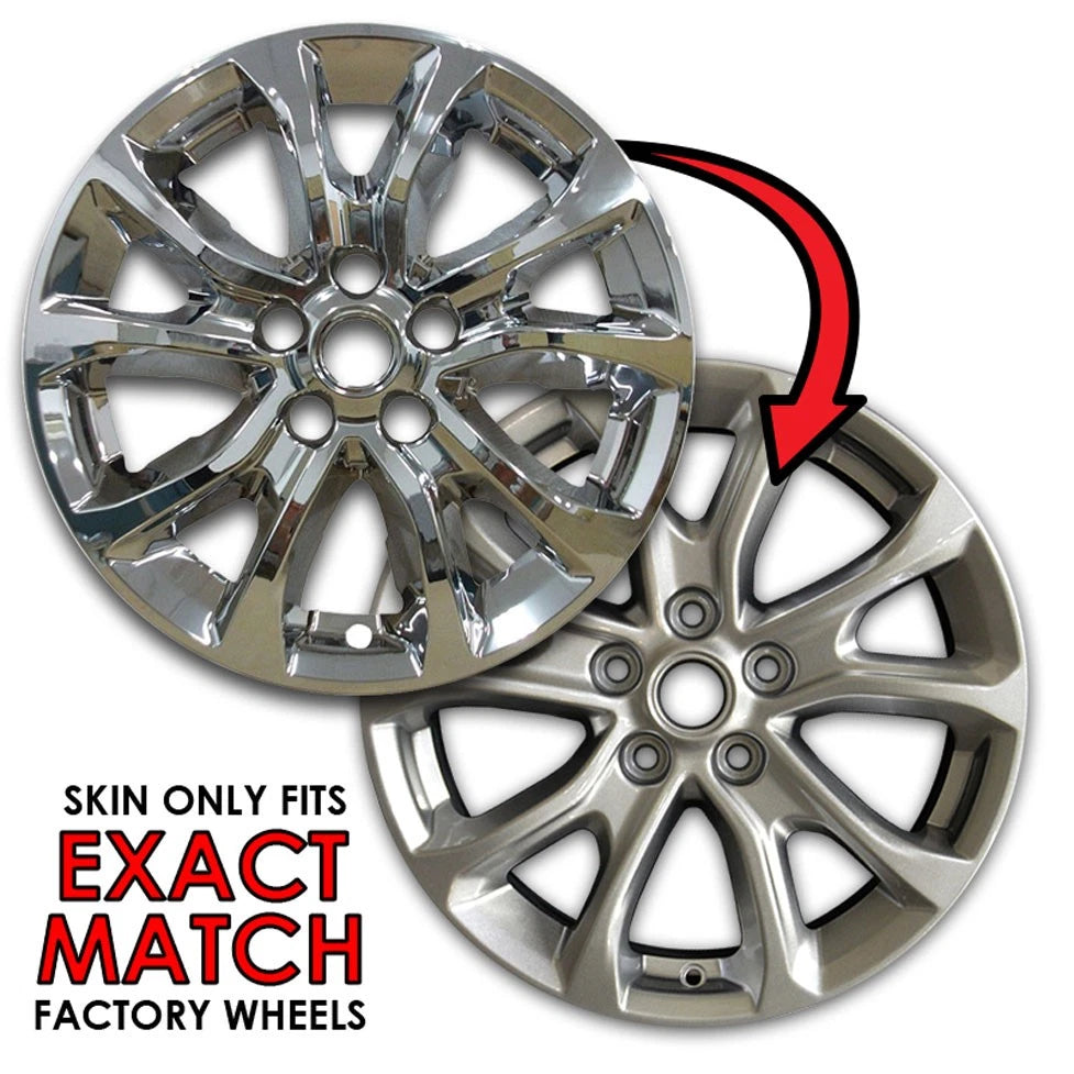 Chrome Wheel Skins 17 Inch Replacement for 2018-2021 Chevrolet Equinox