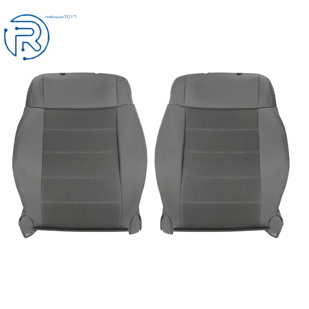 Set of 2 Seat Covers for Jeep Wrangler (2007–2012) Durable Cloth Gray