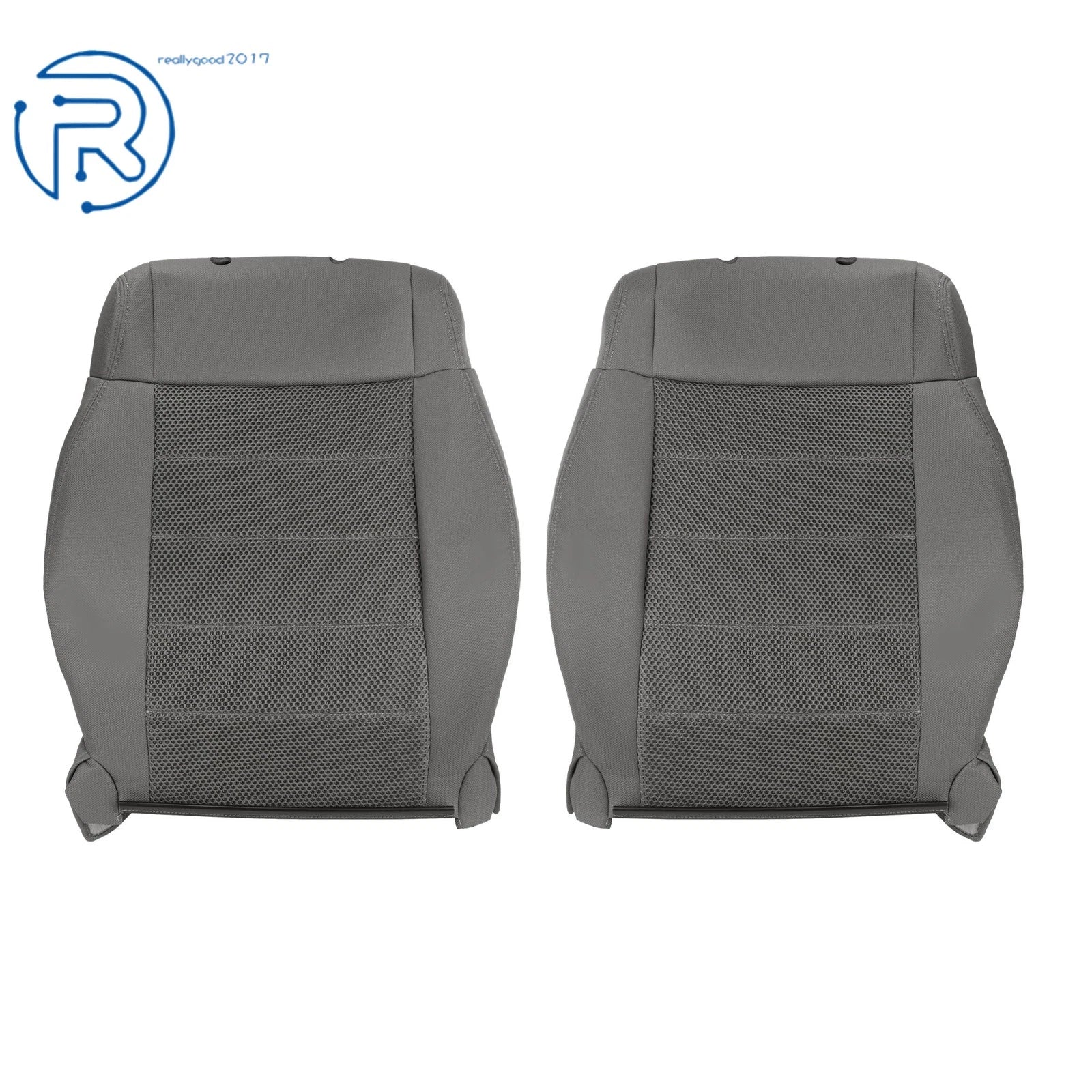 Set of 2 Seat Covers for Jeep Wrangler (2007–2012) Durable Cloth Gray
