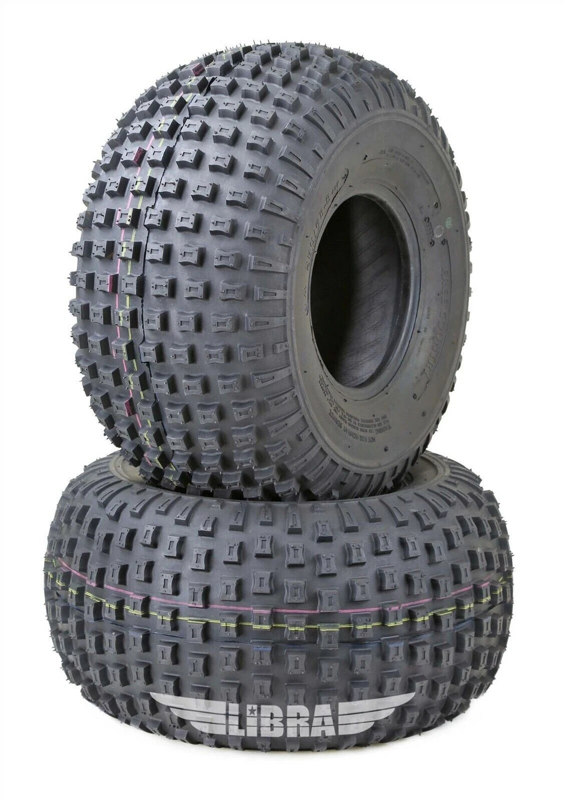 Set of 2 ATV Tires 22x11-8 Dimple Knobby D929 10352