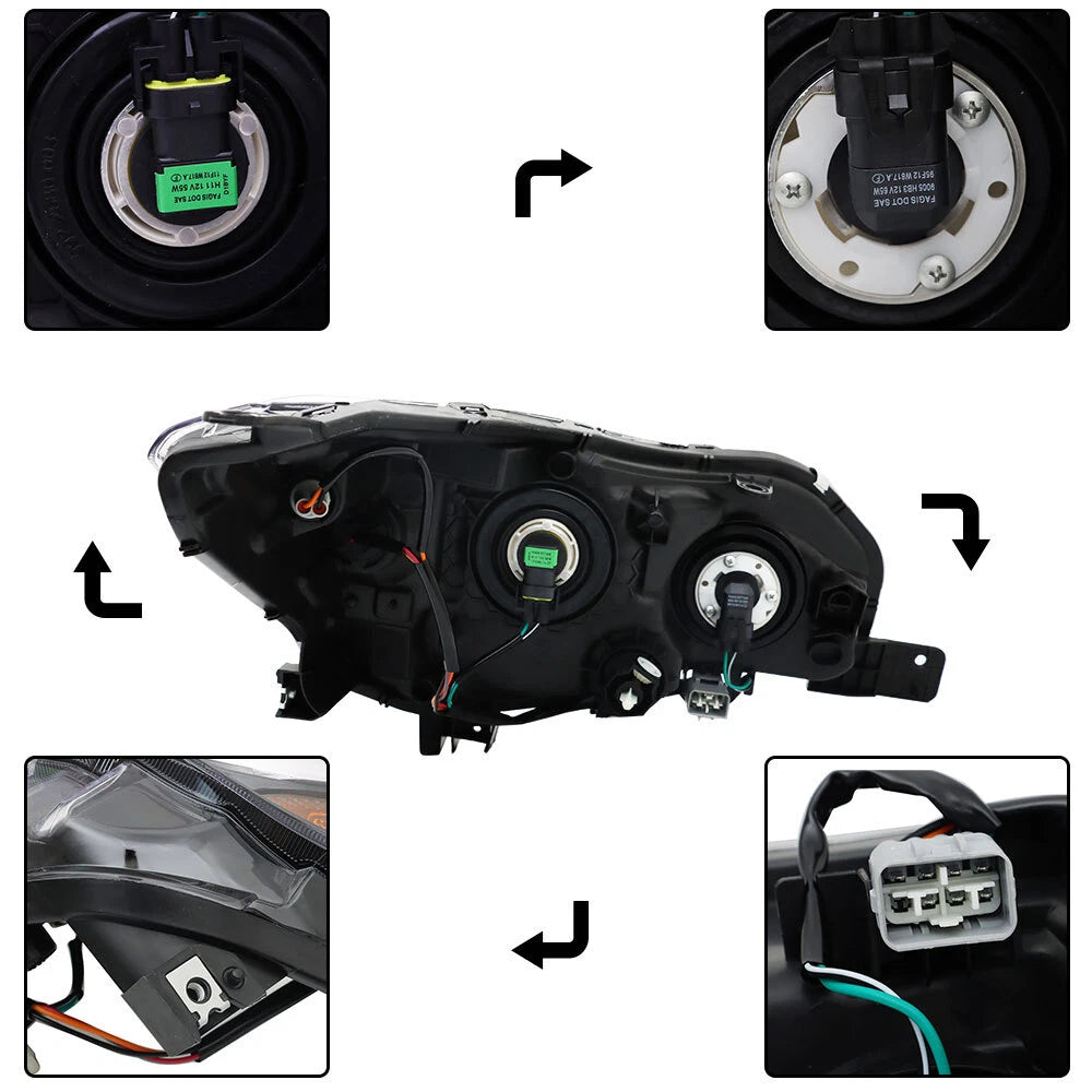 Headlight Assembly for Subaru Impreza/Crosstrek (2017–2018) Left Driver Side Clear