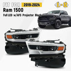 Full LED Projector Headlights for Ram 1500 (2019–2024) Left+Right Pair