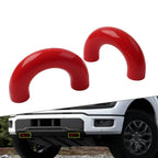 Front Tow Hook Covers for Ford F150, Bronco, Toyota Tundra (04-24, 17-21) Red