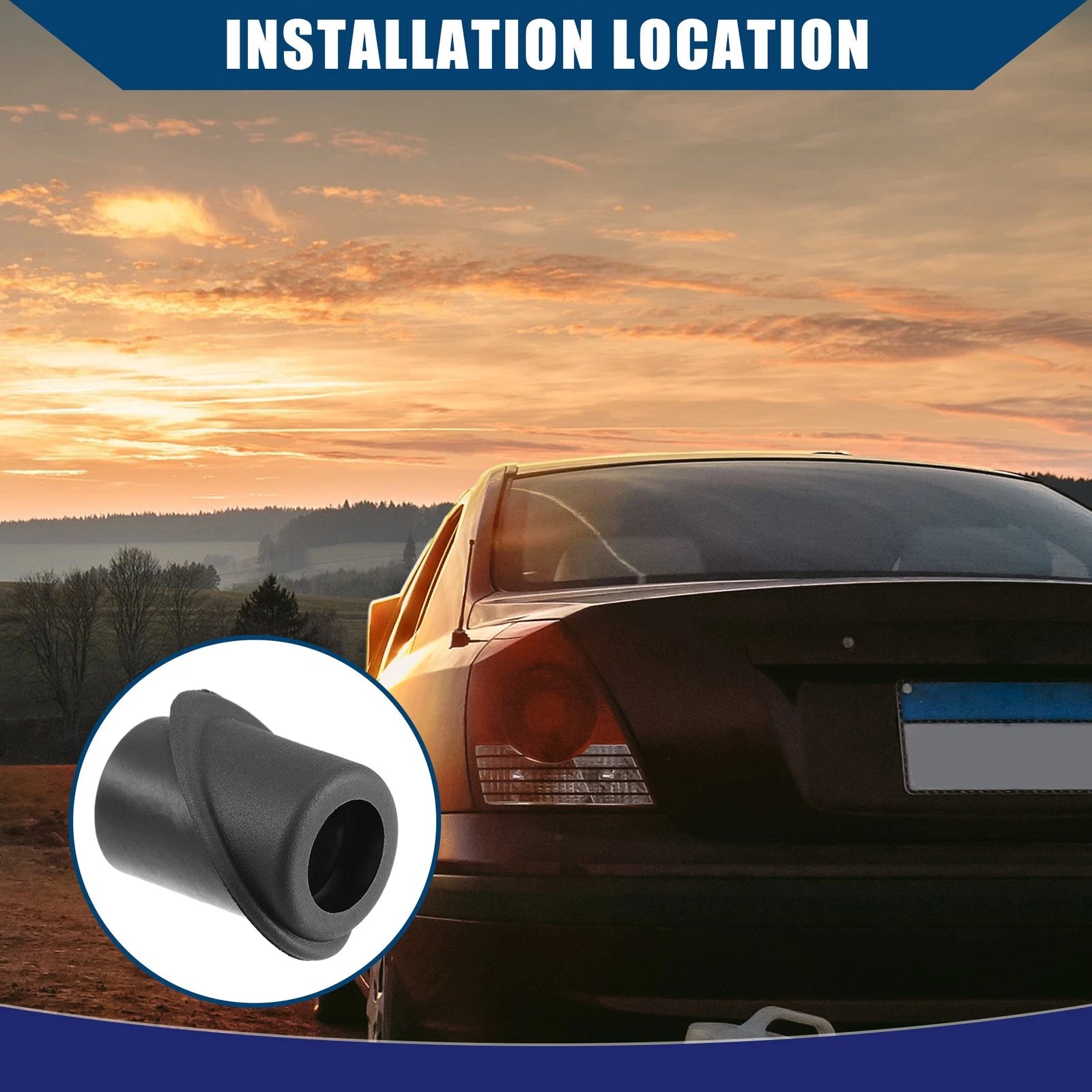 Antenna Bezel Grommet for Hyundai Elantra (2000–2006) Black