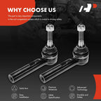 2X Front Outer Tie Rod End for Jeep Compass Dodge Journey Chrysler 200 (2007-2020)