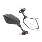 Black Rear View Side Mirrors for Honda CBR600RR (2003-2025)