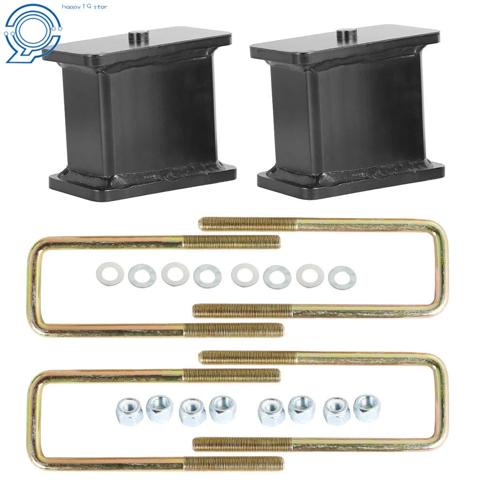 4" Rear Lift Blocks Kit with Ubolts for GMC Sierra 1500 (1999–2007)
