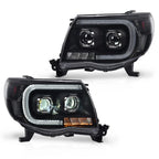 Dual LED Tube Projector Headlights for Toyota Tacoma (2005–2011)