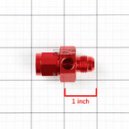 6AN Male-Female Union Fitting Adapter for 1/8" NPT Port (Red Aluminum Anodized)