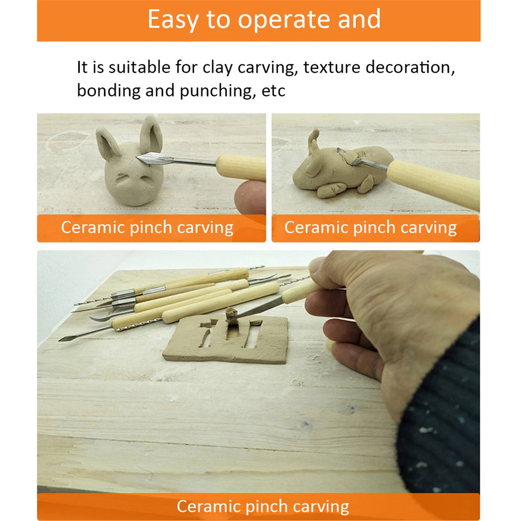 11 Pcs Pottery Tool Set for Clay Sculpting and Ceramics Art