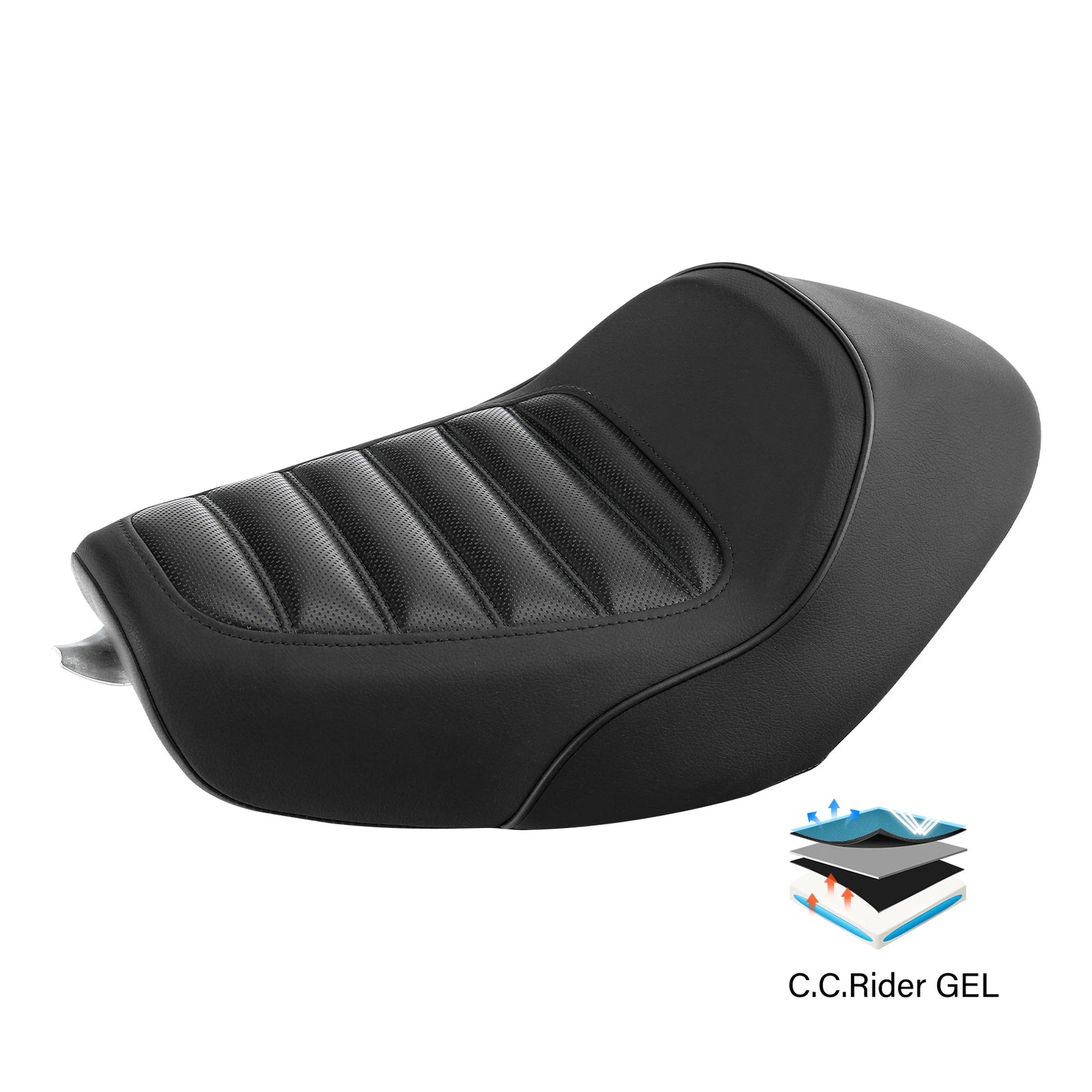 Front Driver Solo Gel Seat for Harley Sportster XL 883 1200 (2010–2022)