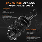 Set of 4 Quick Complete Strut Assembly for Subaru Forester (1998–2002)