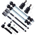 Set of 8 Front Lower Ball Joints and Tie Rod Ends for Ford Mustang Fairmont (1982–1983)
