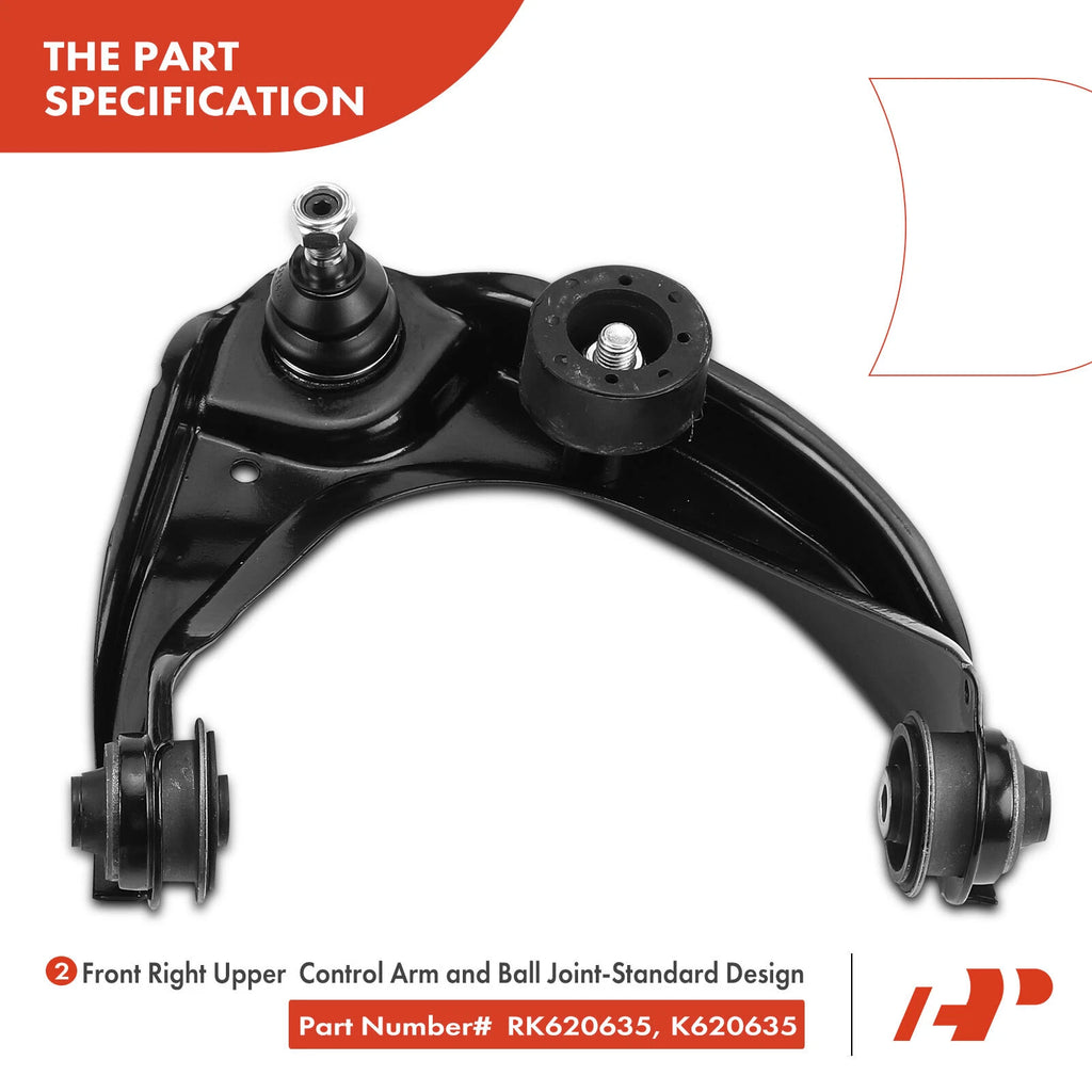 6X Control Arm Ball Joint & Tie Rod End for Ford Fusion (2006–2012)