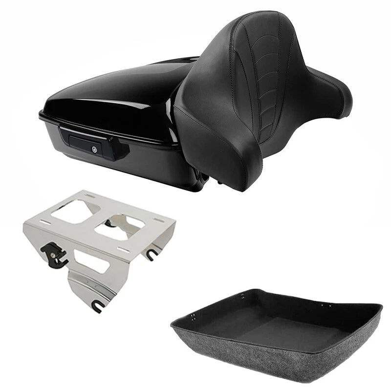 Chopped Trunk Luggage Backrest Solo Mount Rack for Harley Touring (2014–2026)