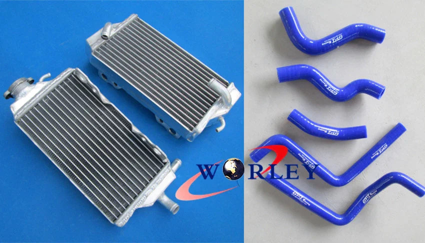 Aluminum Radiator & Blue Hose for Honda CR125R (2000-2001)